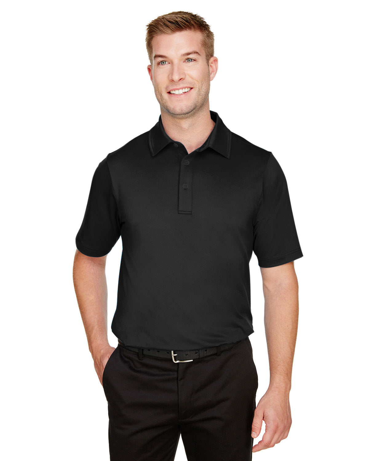  Devon & Jones CrownLux Performance Range Flex Polo-Men's Polos-Devon&Jones-Black-S-Thread Logic