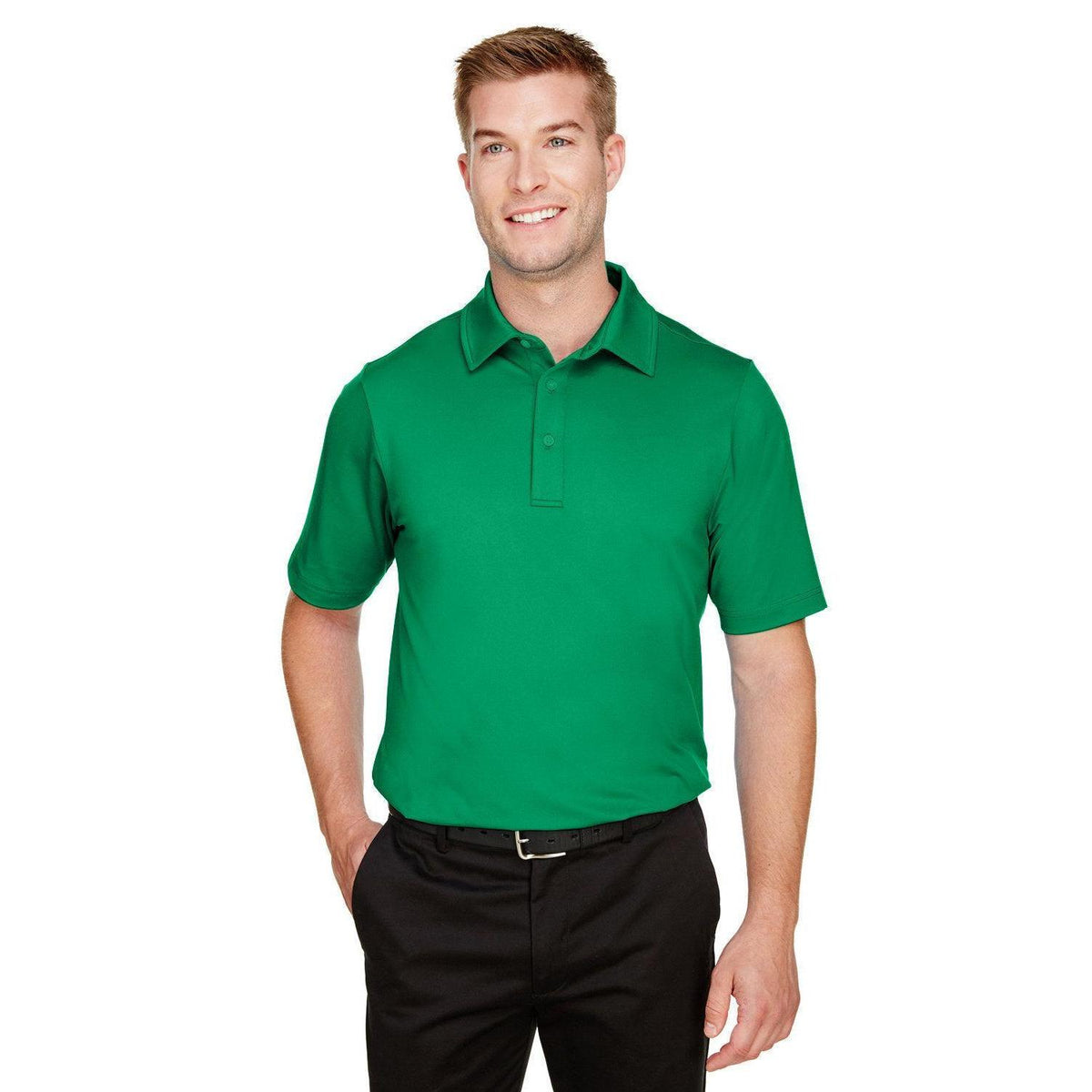 no-logo  Devon & Jones CrownLux Performance Range Flex Polo-Men's Polos-Devon&Jones-Kelly Green-S-Thread Logic