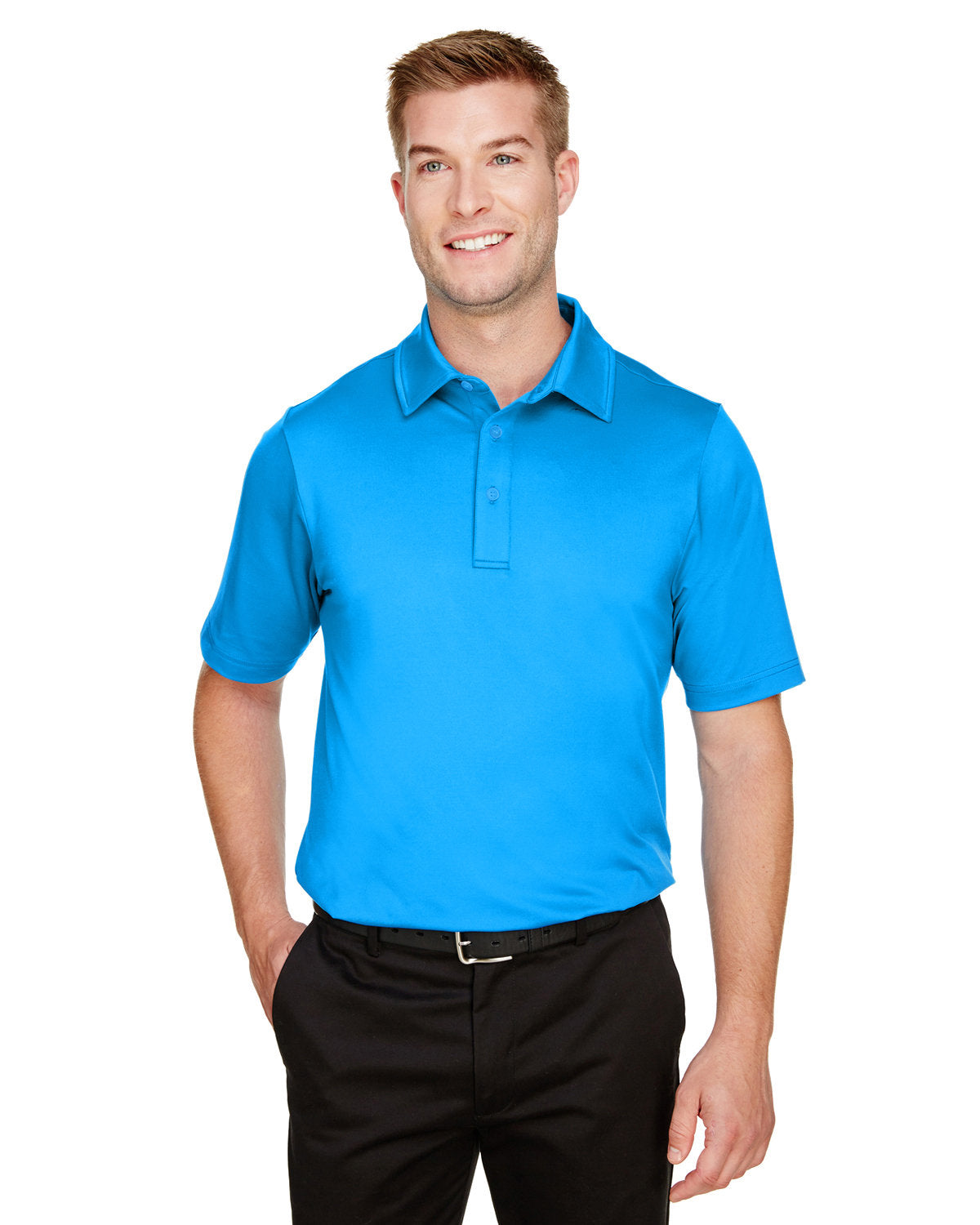  Devon & Jones CrownLux Performance Range Flex Polo-Men's Polos-Devon&Jones-Ocean Blue-S-Thread Logic
