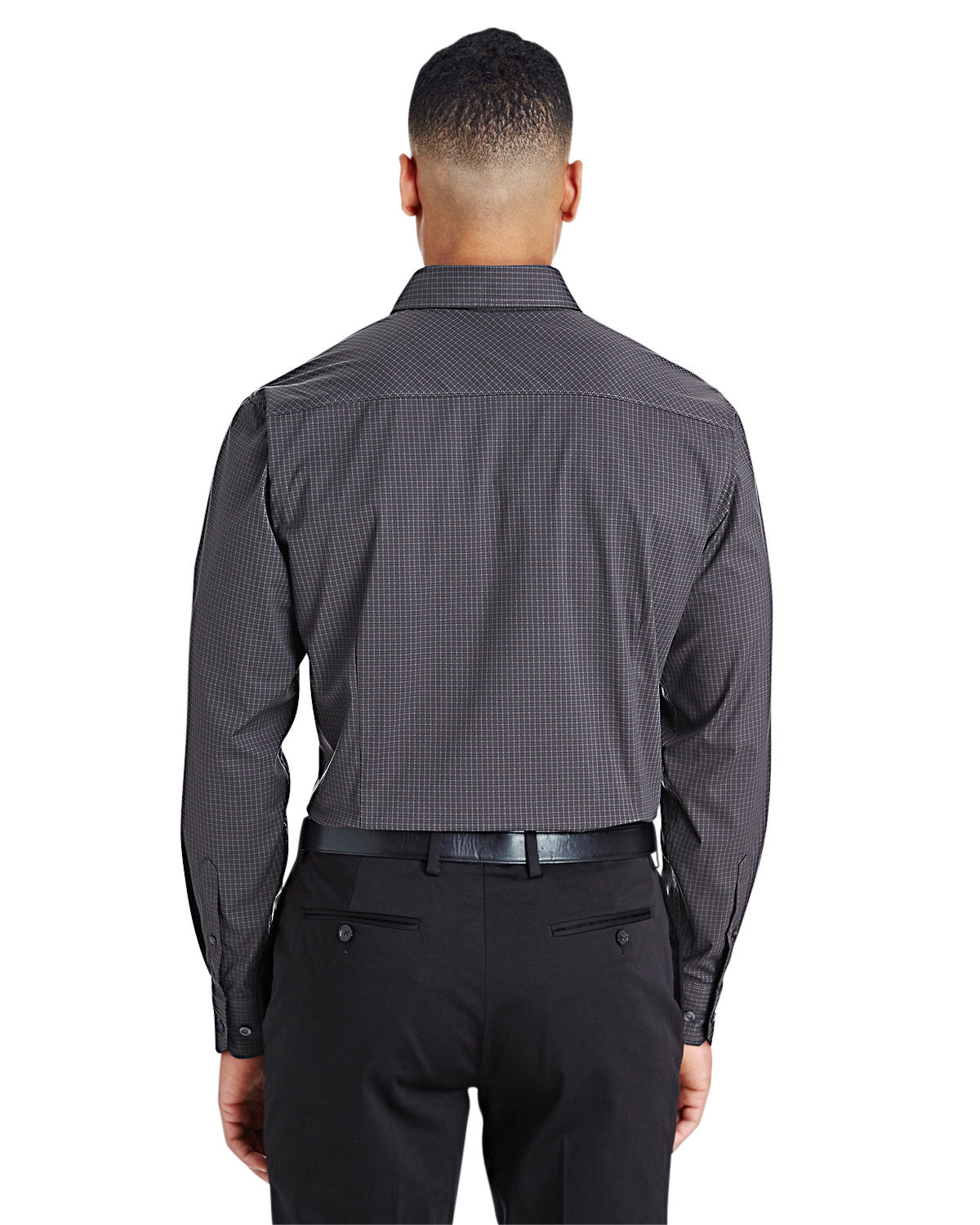 no-logo Devon & Jones CrownLux Performance Tonal Mini Check Shirt-Men's Dress Shirts-Devon&Jones-Thread Logic