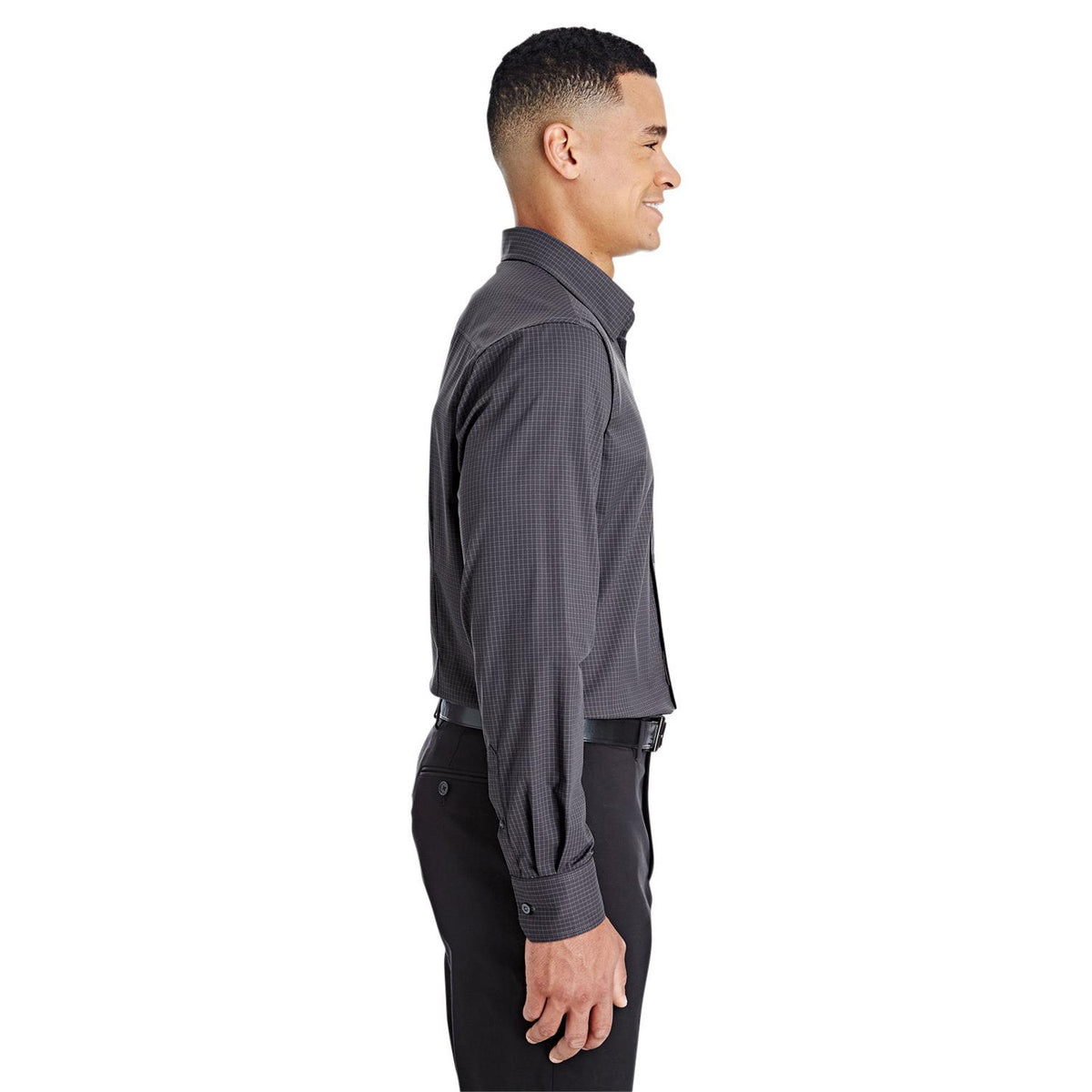 no-logo Devon & Jones CrownLux Performance Tonal Mini Check Shirt-Men's Dress Shirts-Devon&Jones-Thread Logic