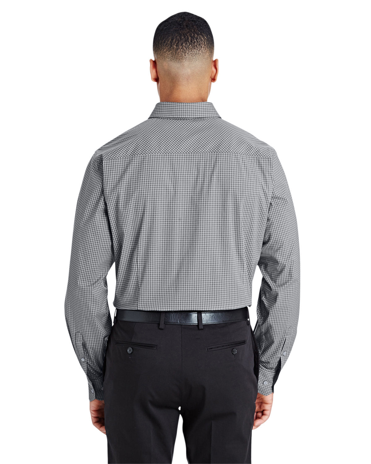 no-logo Devon & Jones CrownLux Performance Tonal Mini Check Shirt-Men's Dress Shirts-Devon&Jones-Thread Logic