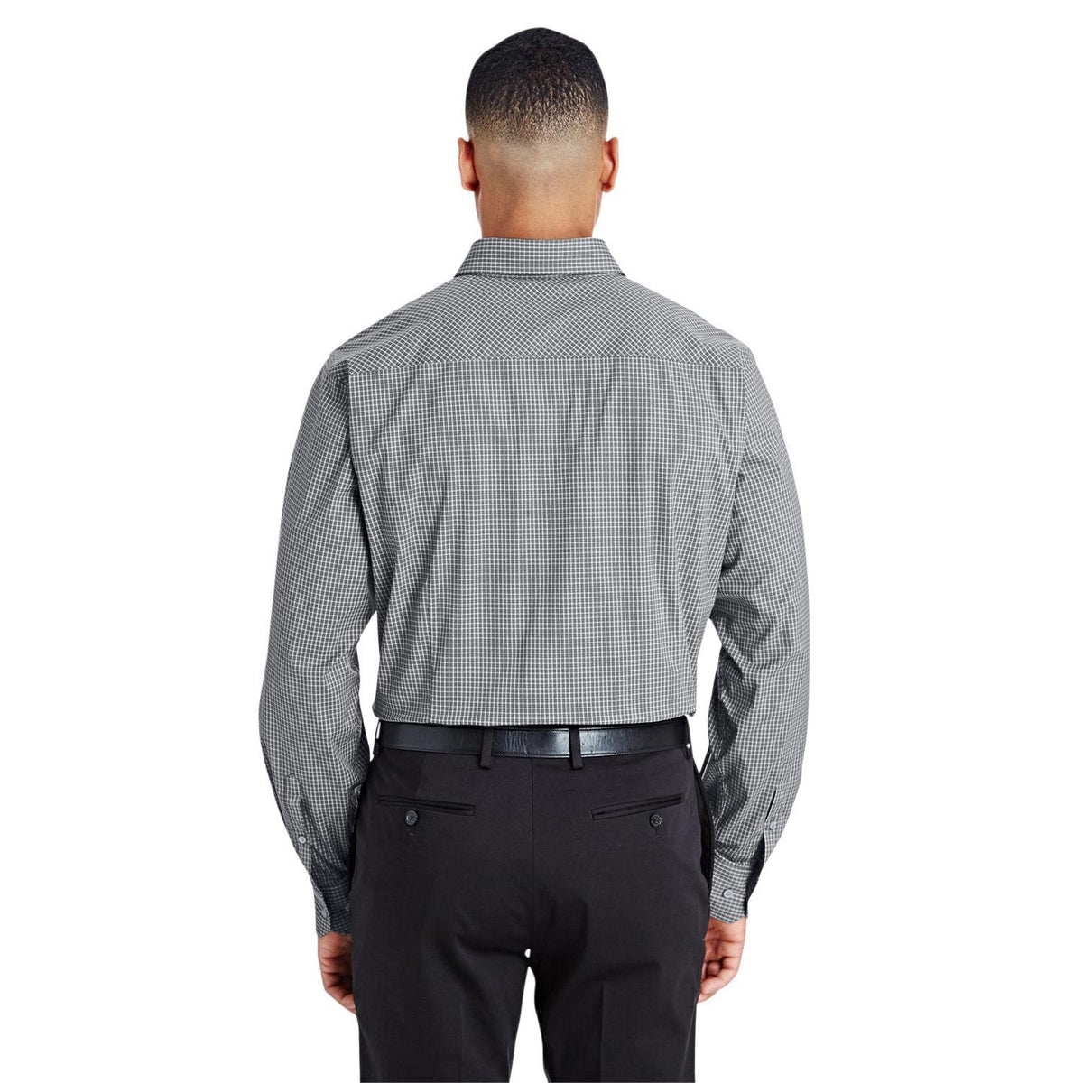 no-logo Devon & Jones CrownLux Performance Tonal Mini Check Shirt-Men's Dress Shirts-Devon&Jones-Thread Logic