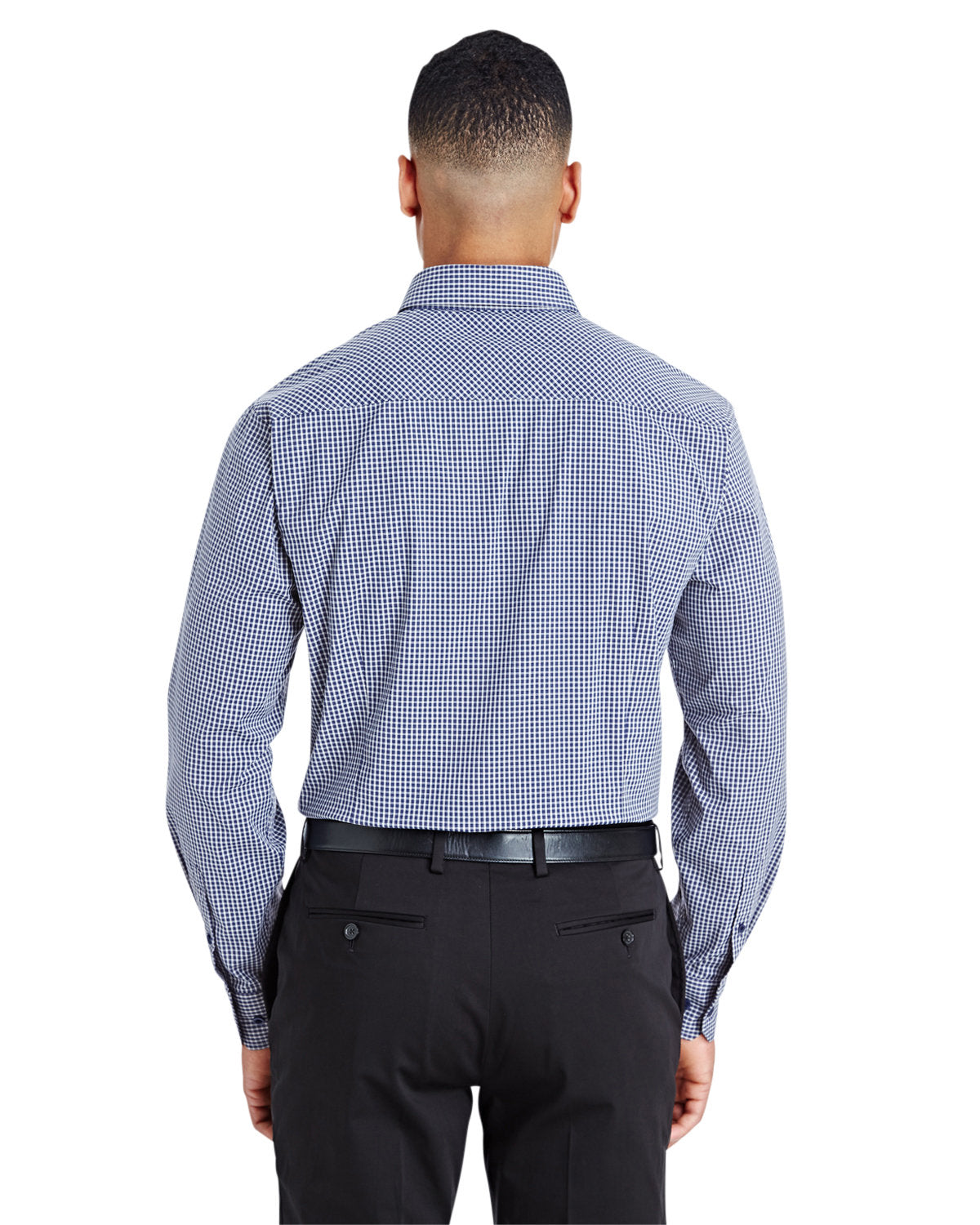 no-logo Devon & Jones CrownLux Performance Tonal Mini Check Shirt-Men's Dress Shirts-Devon&Jones-Thread Logic