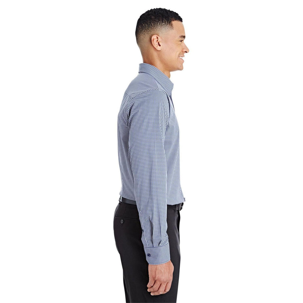 no-logo Devon & Jones CrownLux Performance Tonal Mini Check Shirt-Men's Dress Shirts-Devon&Jones-Thread Logic