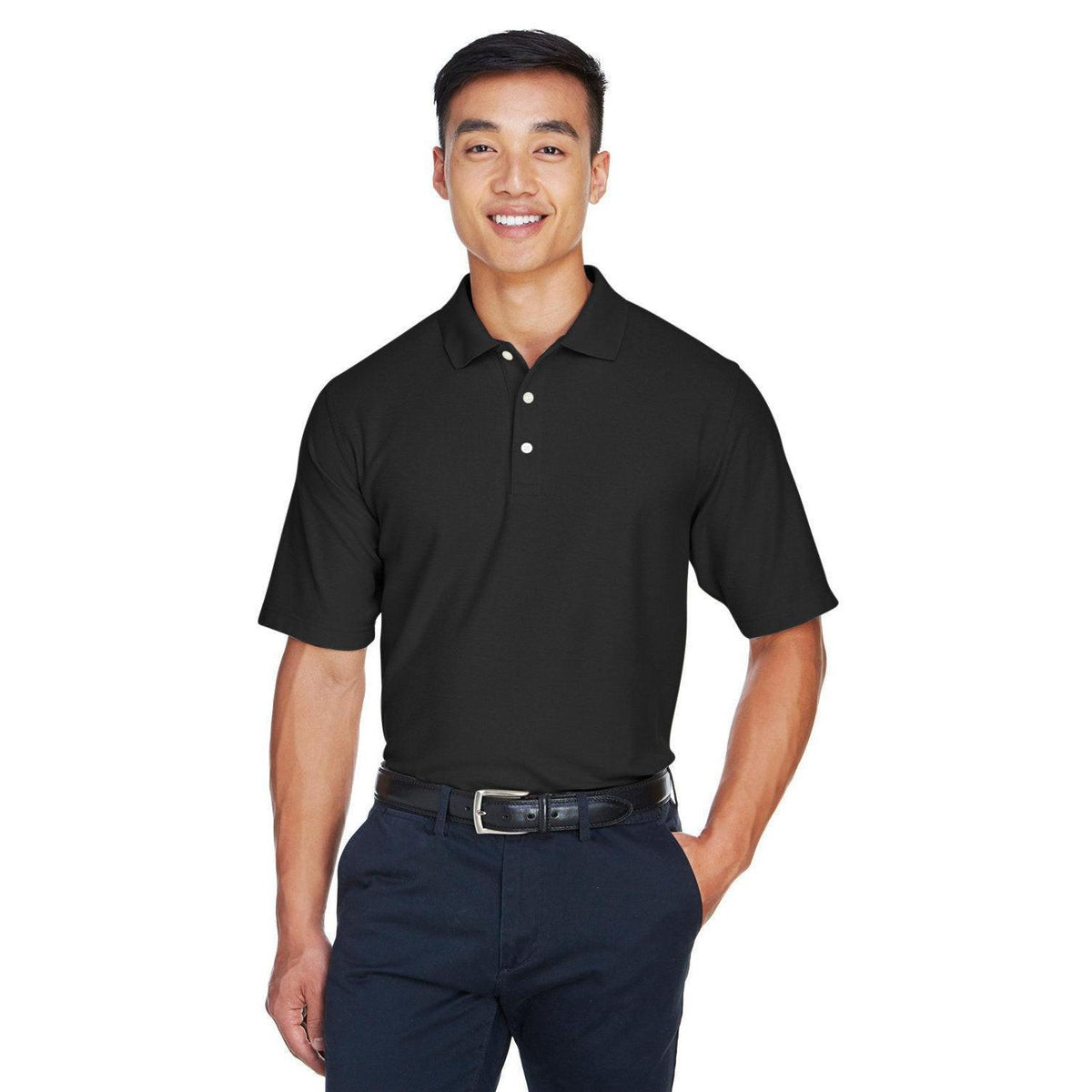 no-logo  Devon & Jones DryTec20 Performance Polo-Men's Polos-Devon&Jones-Black-S-Thread Logic
