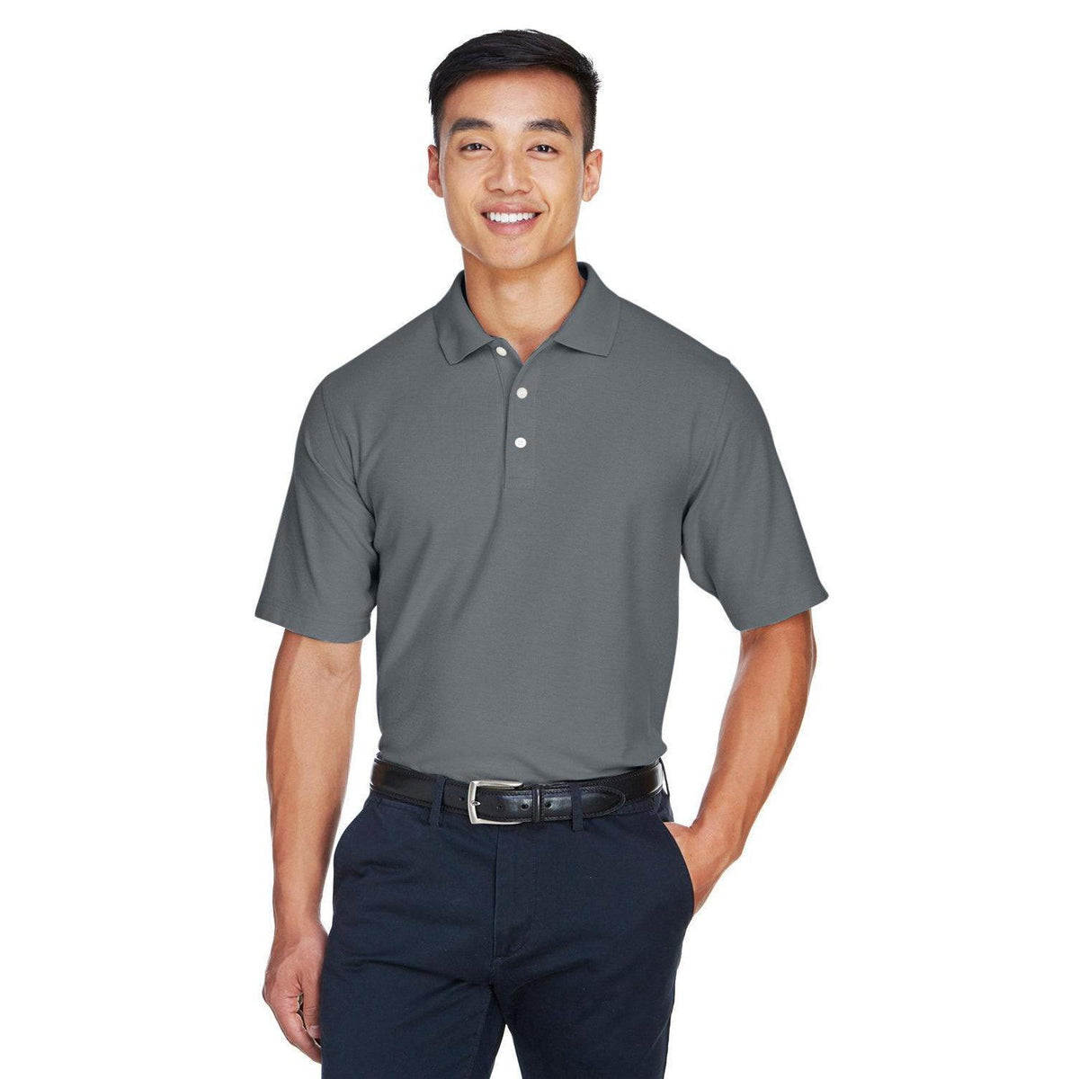 no-logo  Devon & Jones DryTec20 Performance Polo-Men's Polos-Devon&Jones-Graphite-S-Thread Logic