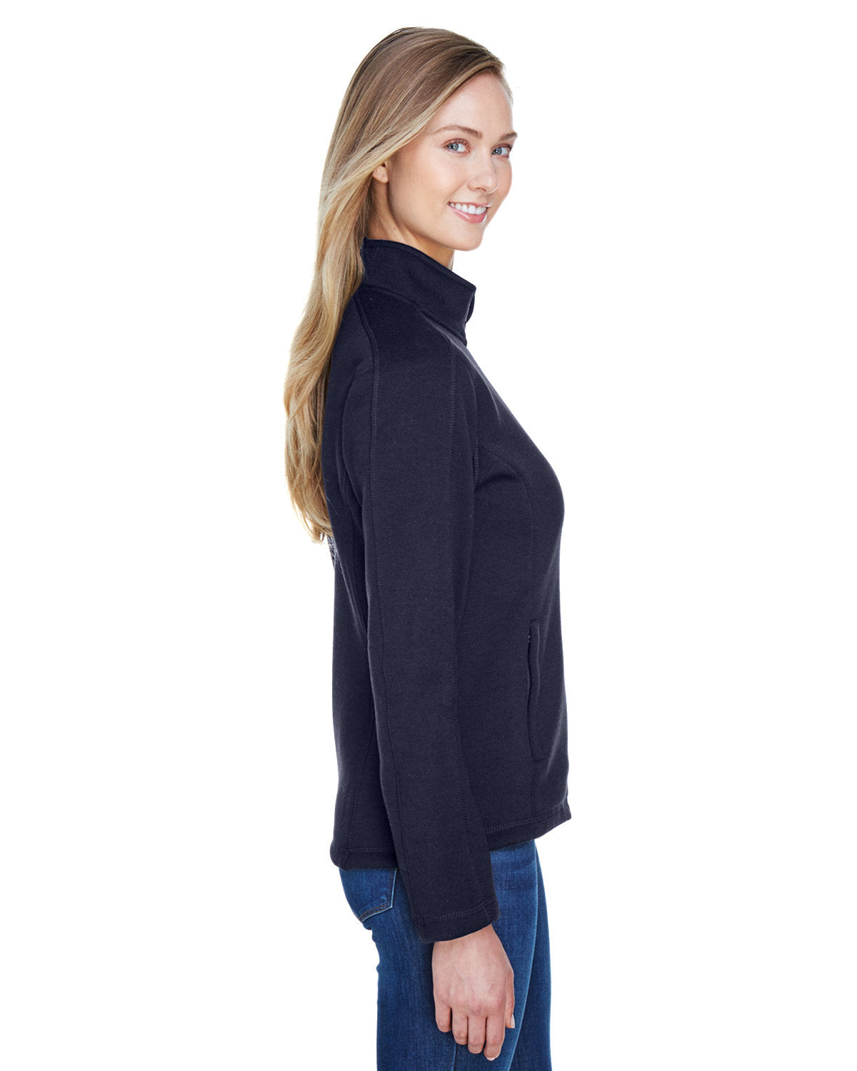 no-logo Devon & Jones Ladies Bristol Full-Zip Sweater Fleece Jacket-Ladies Jackets-Devon&Jones-Thread Logic