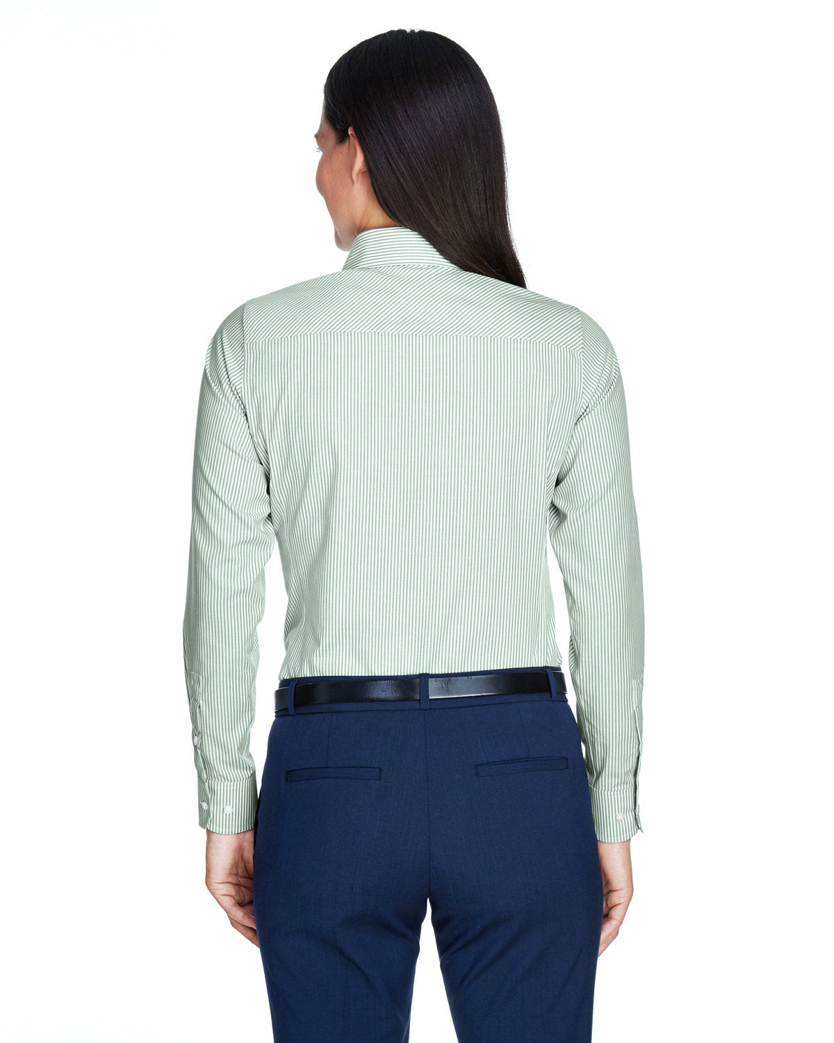 no-logo Devon & Jones Ladies Crown Woven Banker Stripe-Ladies Dress Shirts-Devon&Jones-Thread Logic