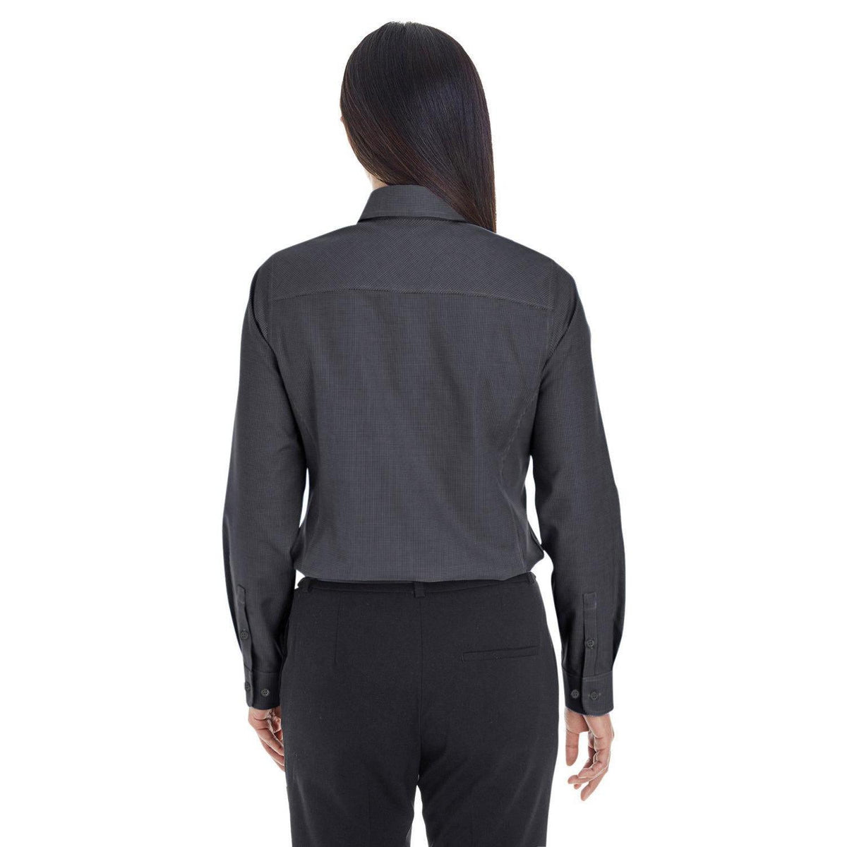 no-logo Devon & Jones Ladies Crown Woven Royal Dobby Shirt-Ladies Dress Shirts-Devon&Jones-Thread Logic