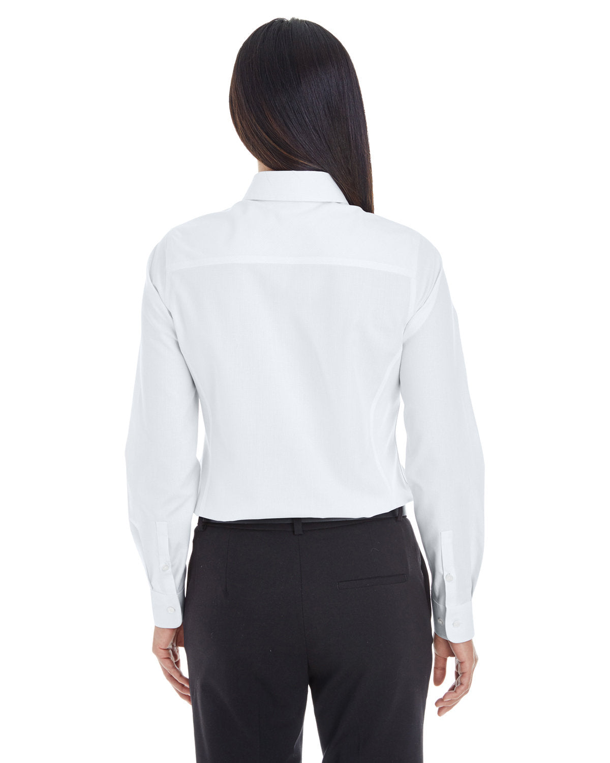 no-logo Devon & Jones Ladies Crown Woven Royal Dobby Shirt-Ladies Dress Shirts-Devon&Jones-Thread Logic