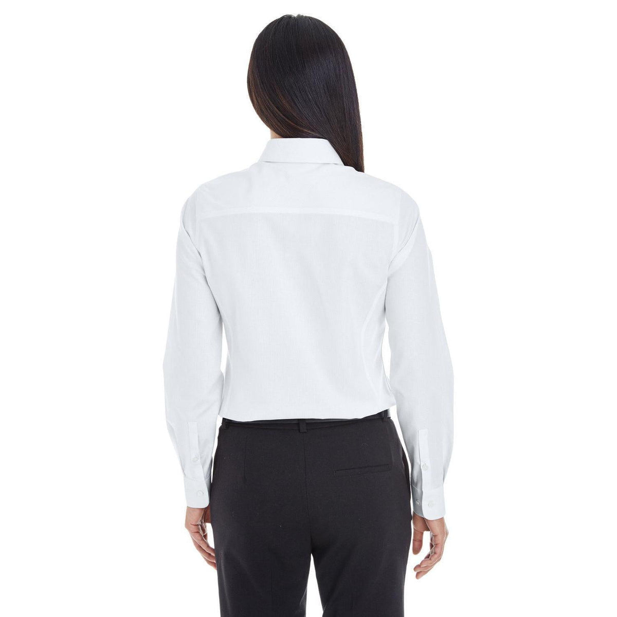 no-logo Devon & Jones Ladies Crown Woven Royal Dobby Shirt-Ladies Dress Shirts-Devon&Jones-Thread Logic