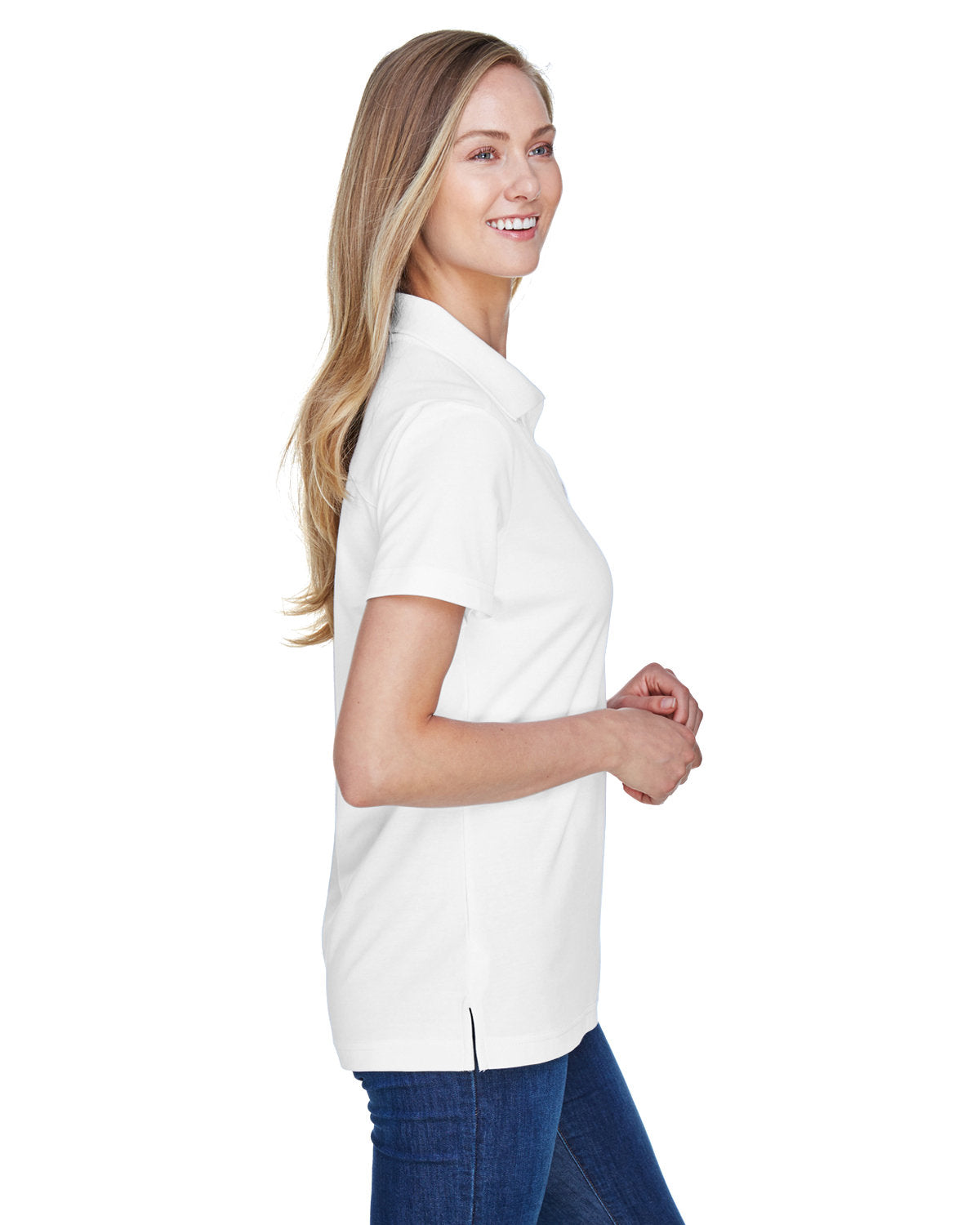 no-logo Devon & Jones Ladies CrownLux Performance Plaited Polo-Ladies Polos-Devon&Jones-Thread Logic