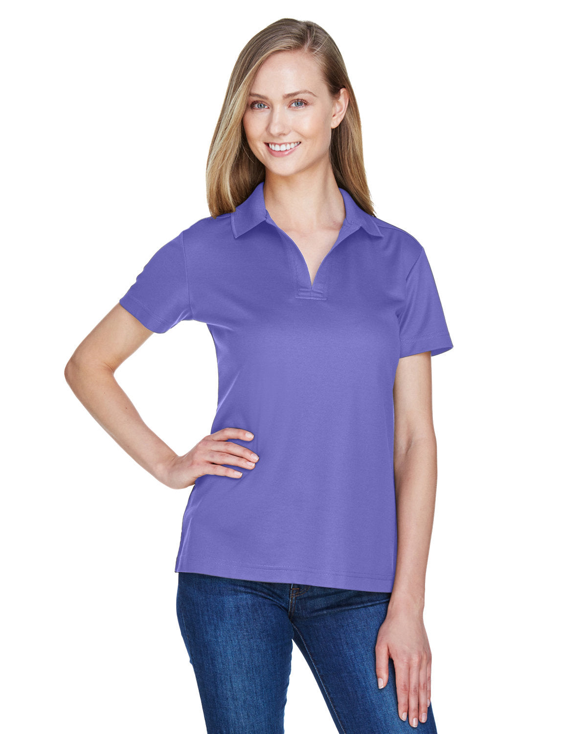  Devon & Jones Ladies CrownLux Performance Plaited Polo-Ladies Polos-Devon&Jones-Grape-S-Thread Logic
