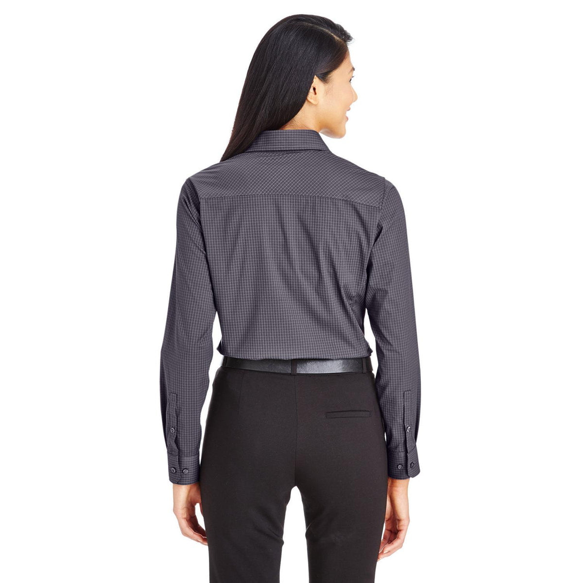 no-logo Devon & Jones Ladies CrownLux Performance Tonal Mini Check Shirt-Ladies Dress Shirts-Devon&Jones-Thread Logic