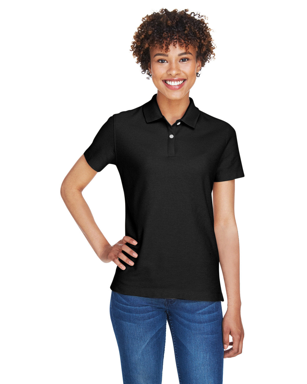  Devon & Jones Ladies DryTec20 Performance Polo-Ladies Polos-Devon&Jones-Black-S-Thread Logic