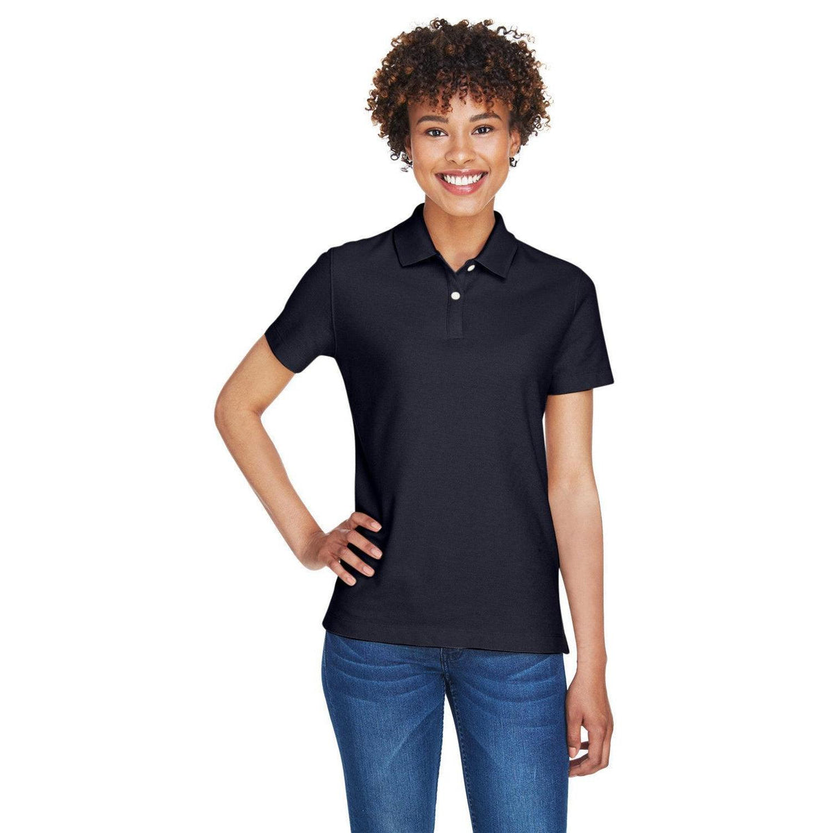 no-logo  Devon & Jones Ladies DryTec20 Performance Polo-Ladies Polos-Devon&Jones-Navy-S-Thread Logic