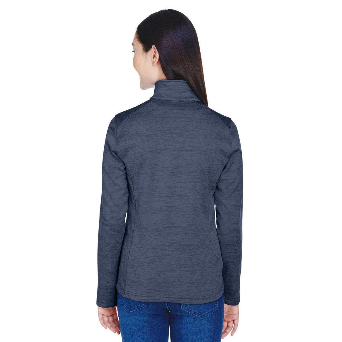 no-logo Devon & Jones Ladies Newbury Mélange Fleece Quarter-Zip-Ladies Layering-Devon&Jones-Thread Logic
