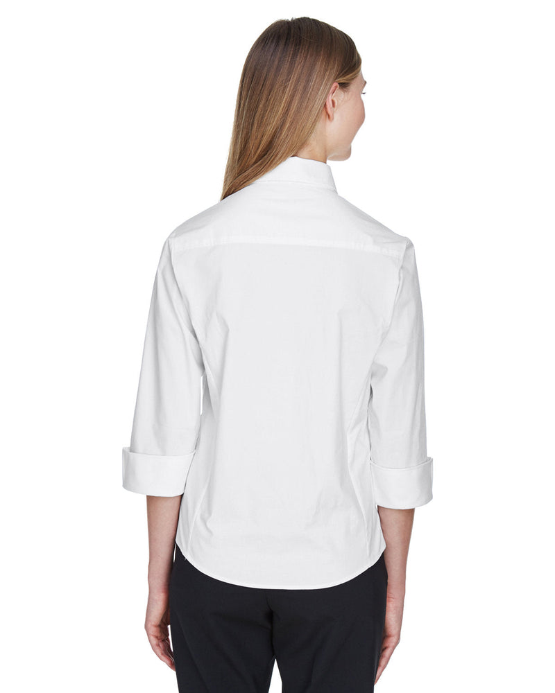 no-logo Devon & Jones Ladies Perfect Fit 3/4-Sleeve Stretch Poplin Blouse-Ladies Dress Shirts-Devon&Jones-Thread Logic