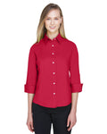  Devon & Jones Ladies Perfect Fit 3/4-Sleeve Stretch Poplin Blouse-Ladies Dress Shirts-Devon&Jones-Red-S-Thread Logic