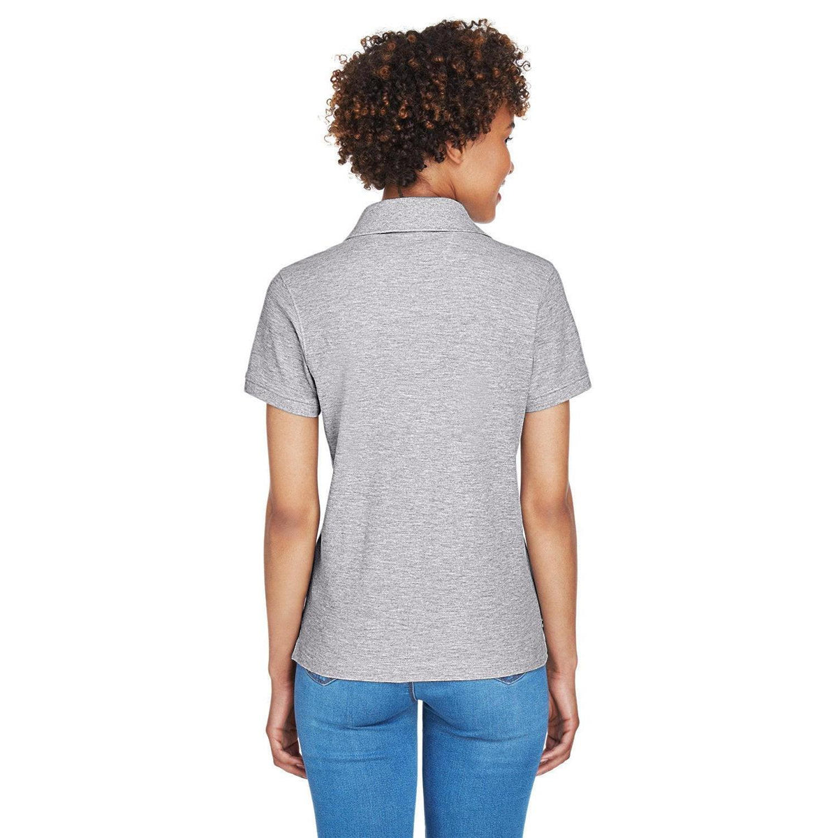 no-logo Devon & Jones Ladies Pima Pique Short-Sleeve Y-Collar Polo-Ladies Polos-Devon&Jones-Thread Logic