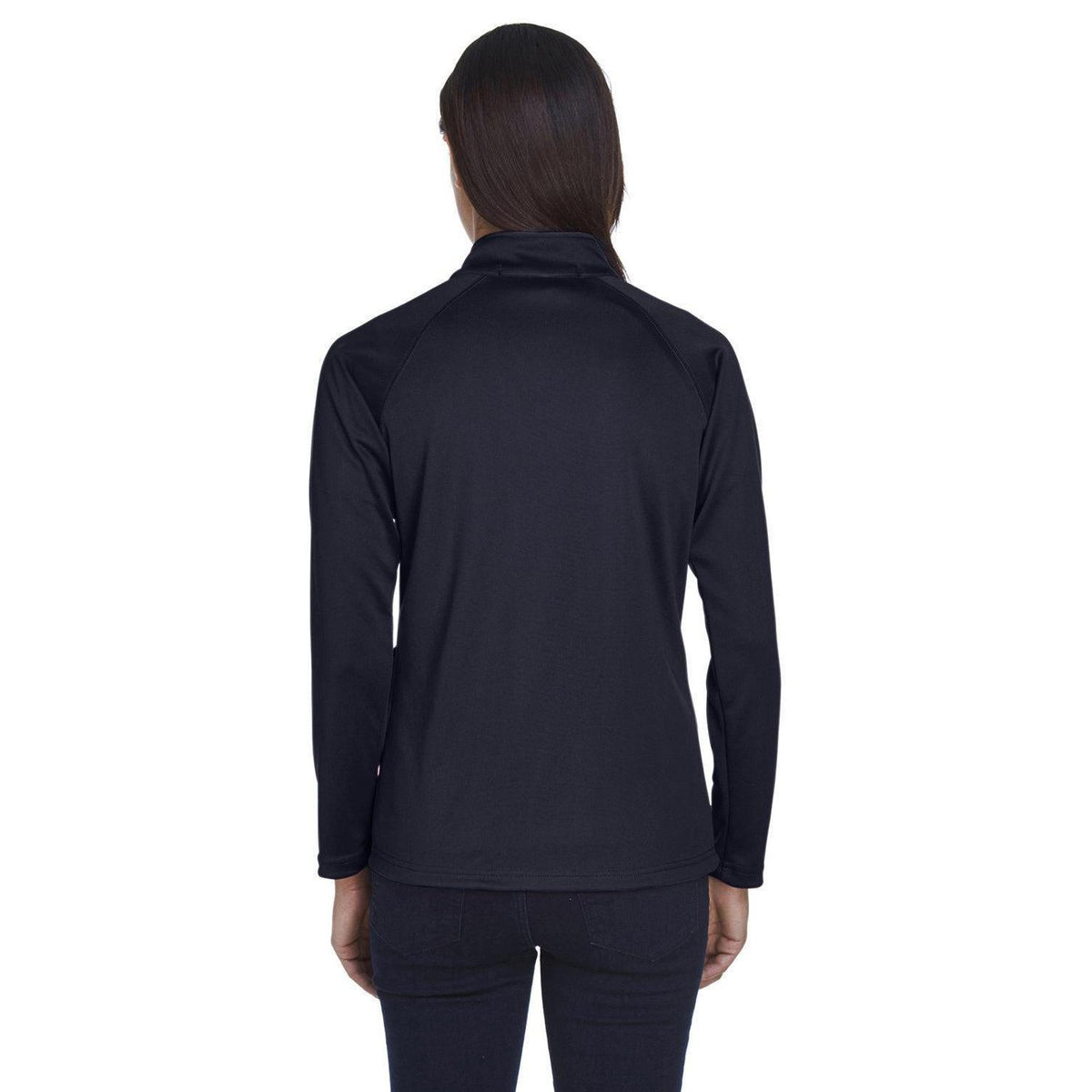 no-logo Devon & Jones Ladies Stretch Tech-Shell Compass Quarter-Zip-Ladies Layering-Devon&Jones-Thread Logic