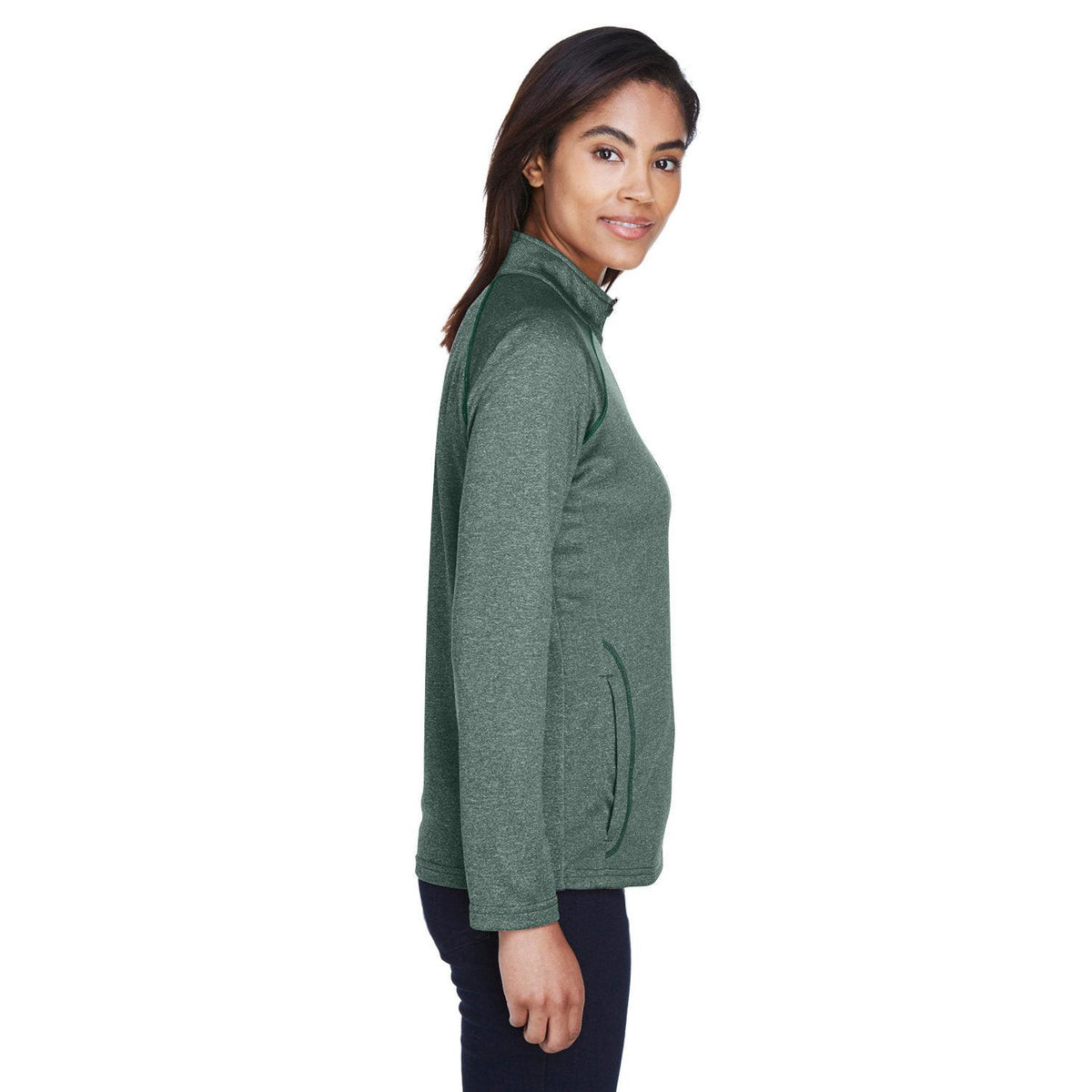 no-logo Devon & Jones Ladies Stretch Tech-Shell Compass Quarter-Zip-Ladies Layering-Devon&Jones-Thread Logic