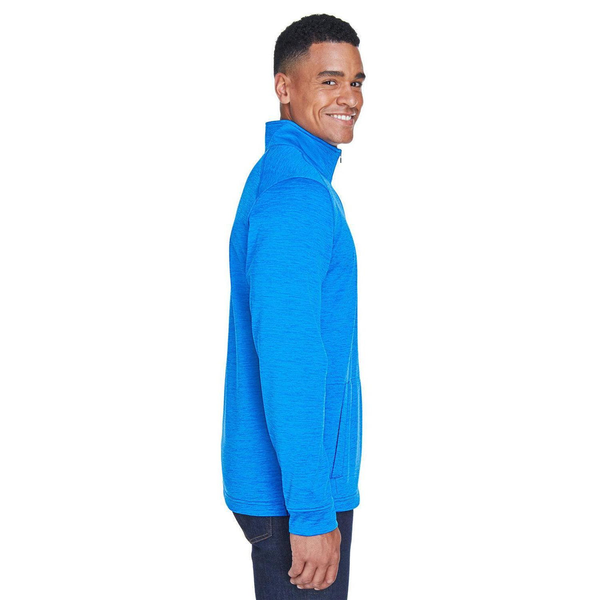 no-logo Devon & Jones Newbury Mélange Fleece Quarter-Zip-Men's Layering-Devon&Jones-Thread Logic