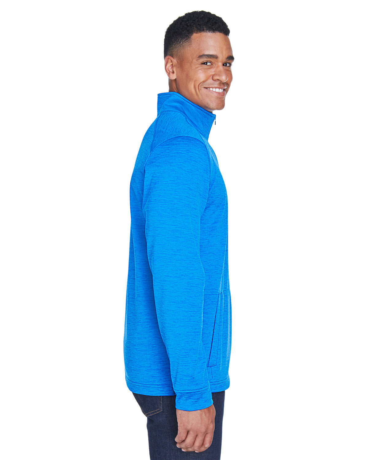 no-logo Devon & Jones Newbury Mélange Fleece Quarter-Zip-Men's Layering-Devon&Jones-Thread Logic