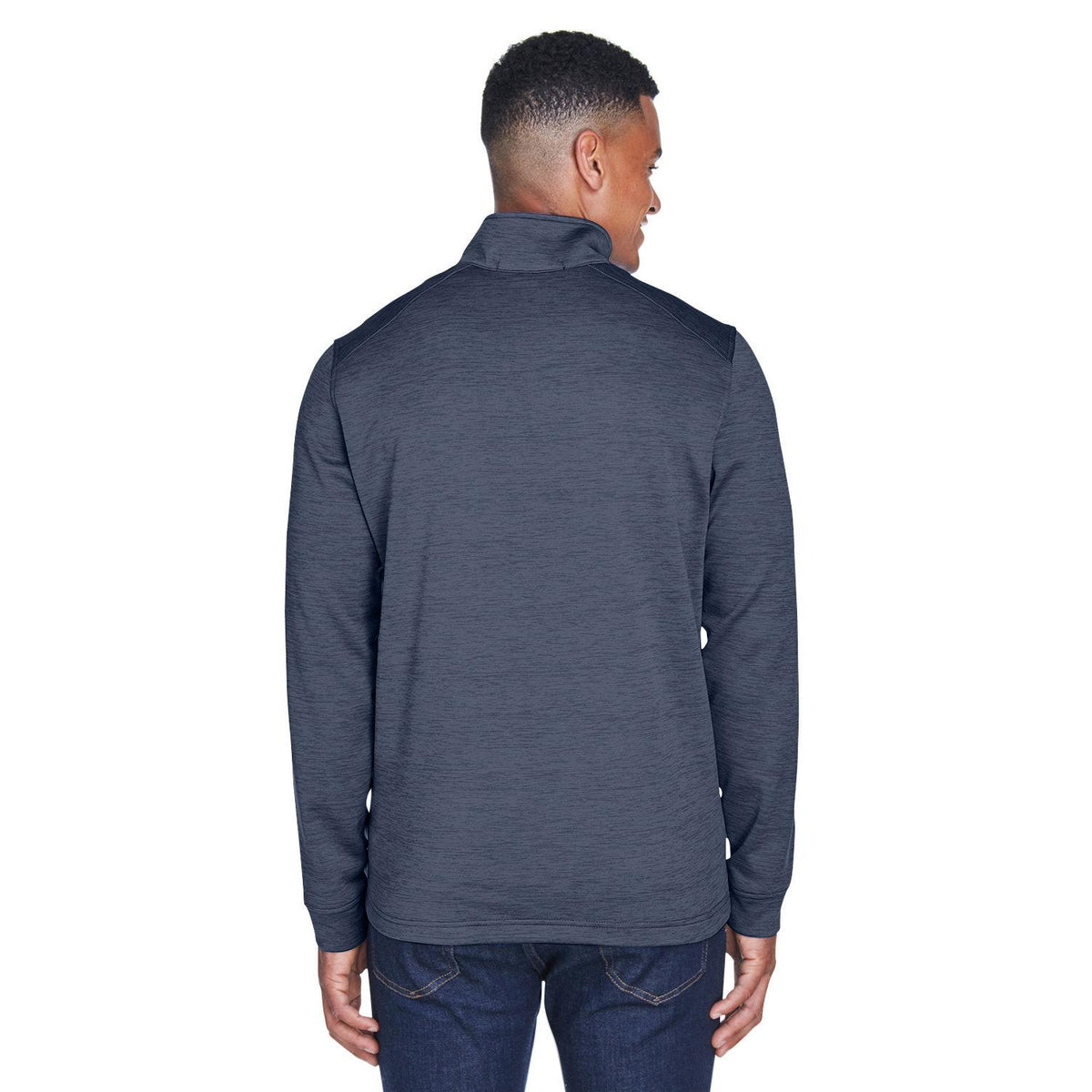 no-logo Devon & Jones Newbury Mélange Fleece Quarter-Zip-Men's Layering-Devon&Jones-Thread Logic