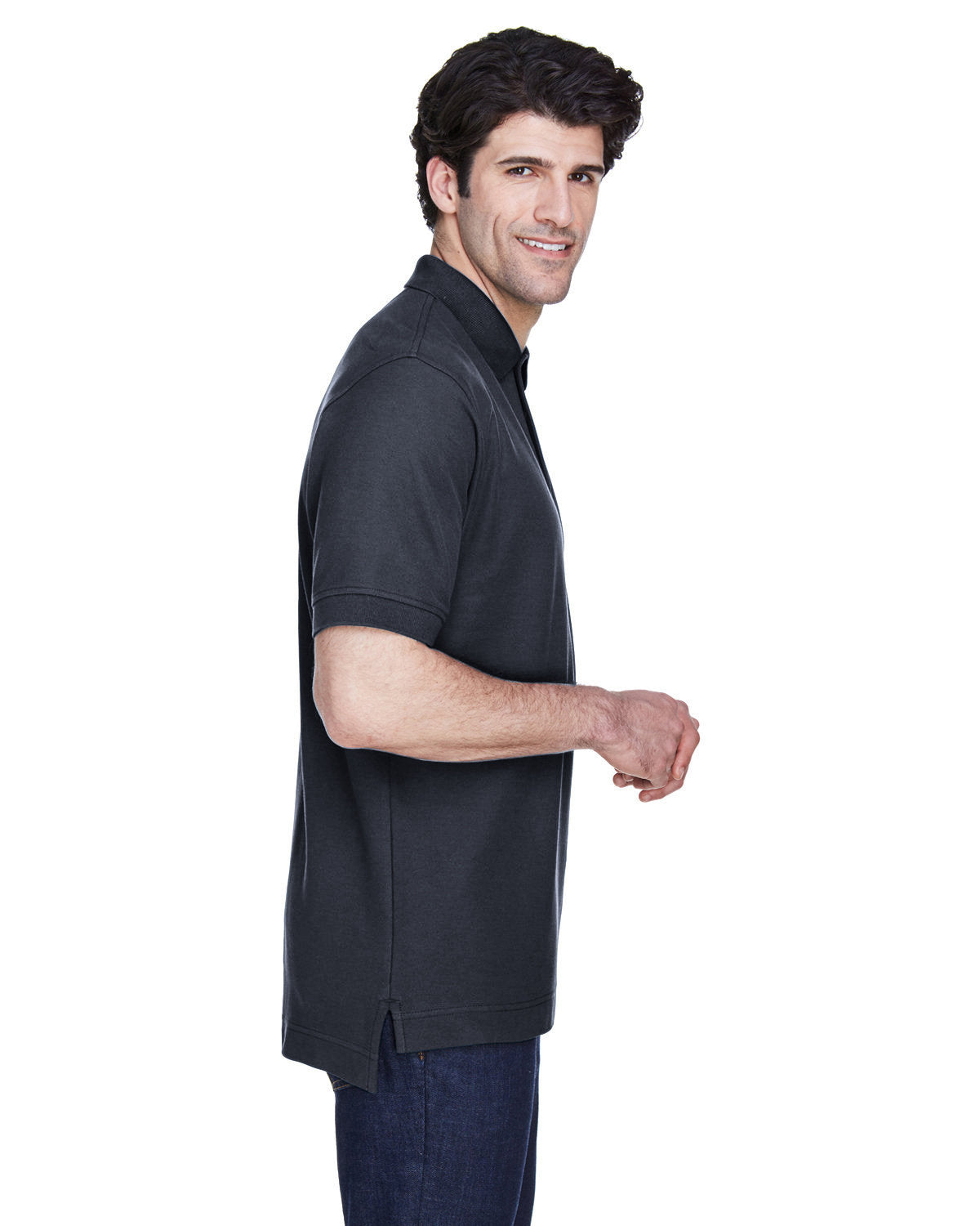 no-logo Devon & Jones Pima Pique Short-Sleeve Polo-Men's Polos-Devon&Jones-Thread Logic