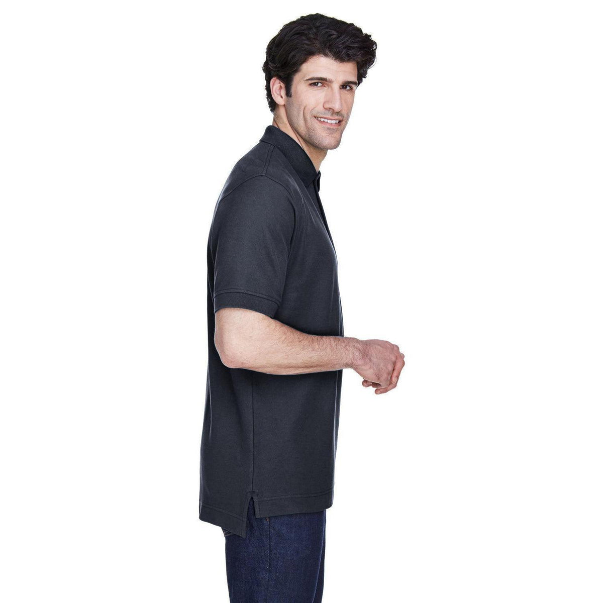 no-logo Devon & Jones Pima Pique Short-Sleeve Polo-Men's Polos-Devon&Jones-Thread Logic