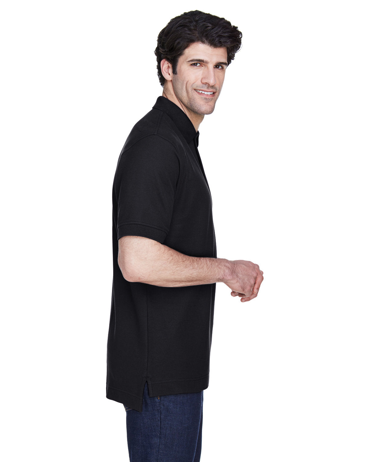 no-logo Devon & Jones Pima Pique Short-Sleeve Polo-Men's Polos-Devon&Jones-Thread Logic