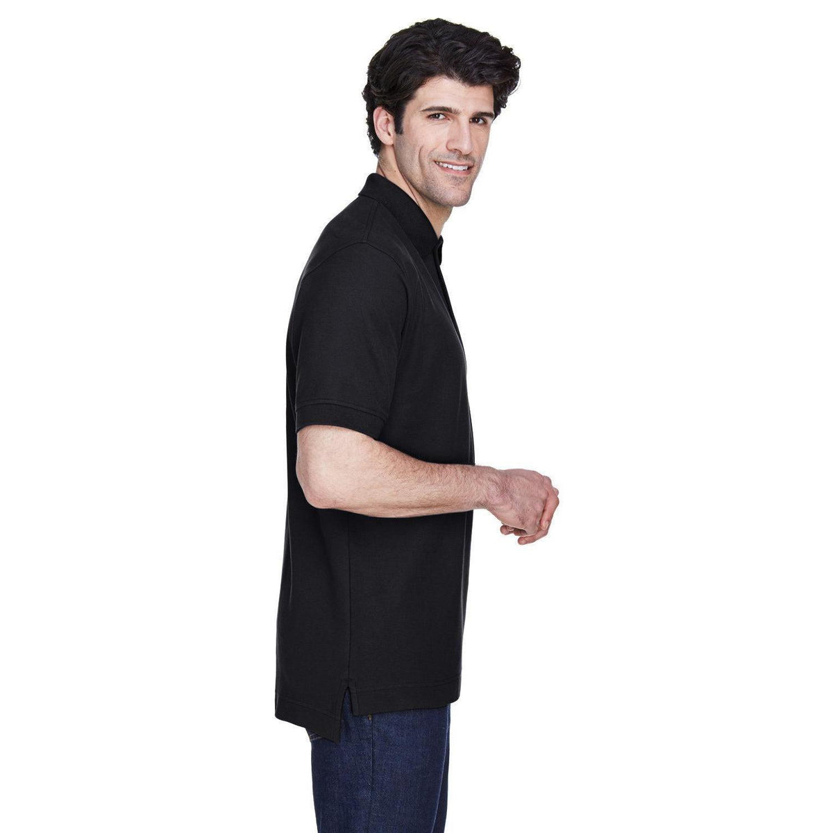 no-logo Devon & Jones Pima Pique Short-Sleeve Polo-Men's Polos-Devon&Jones-Thread Logic