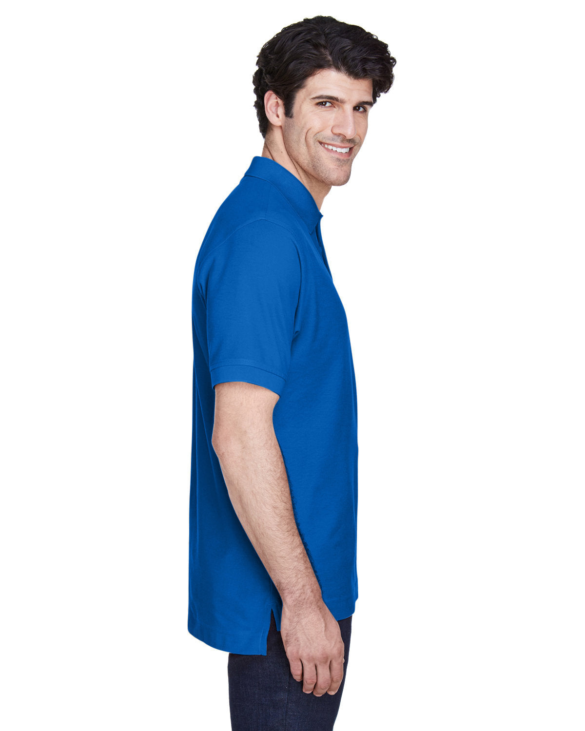 no-logo Devon & Jones Pima Pique Short-Sleeve Polo-Men's Polos-Devon&Jones-Thread Logic