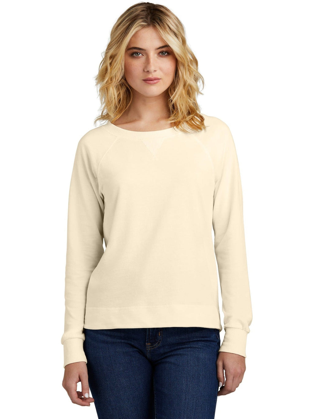 District Women's Featherweight French Terry Long Sleeve Crewneck, Product