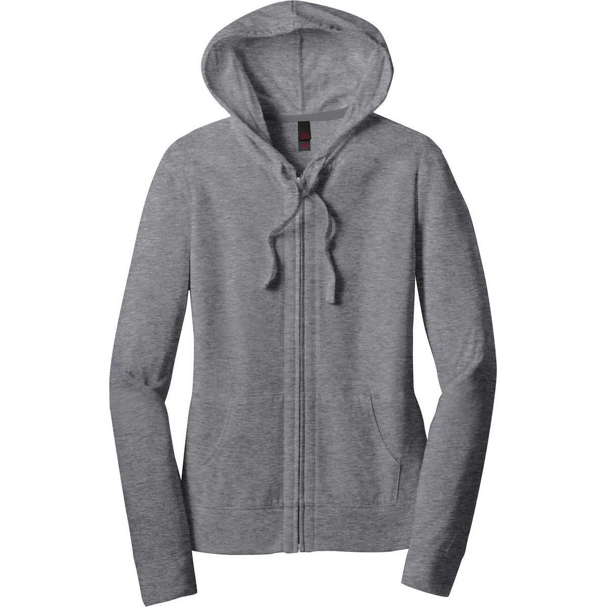 no-logo District Ladies Fitted Jersey Full-Zip Hoodie