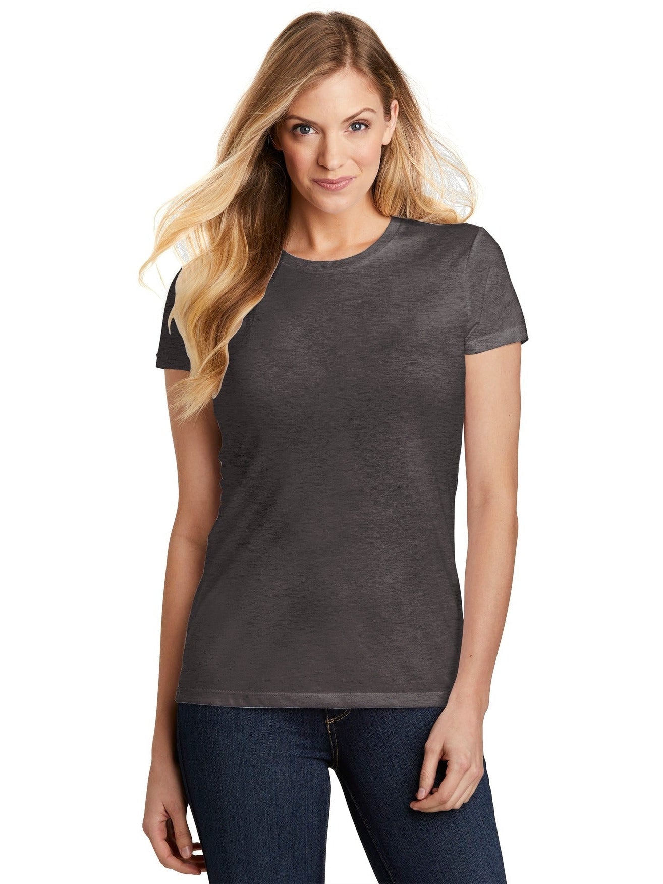 no-logo District Ladies Fitted Perfect Tri Tee-Regular-District-Thread Logic