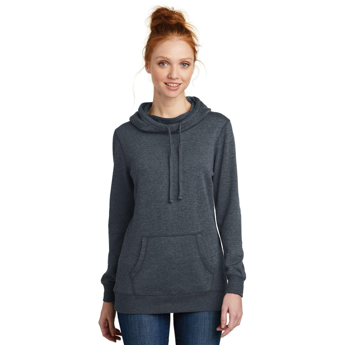 no-logo District Women's Lightweight Fleece Hoodie-Hoodies-District-Thread Logic