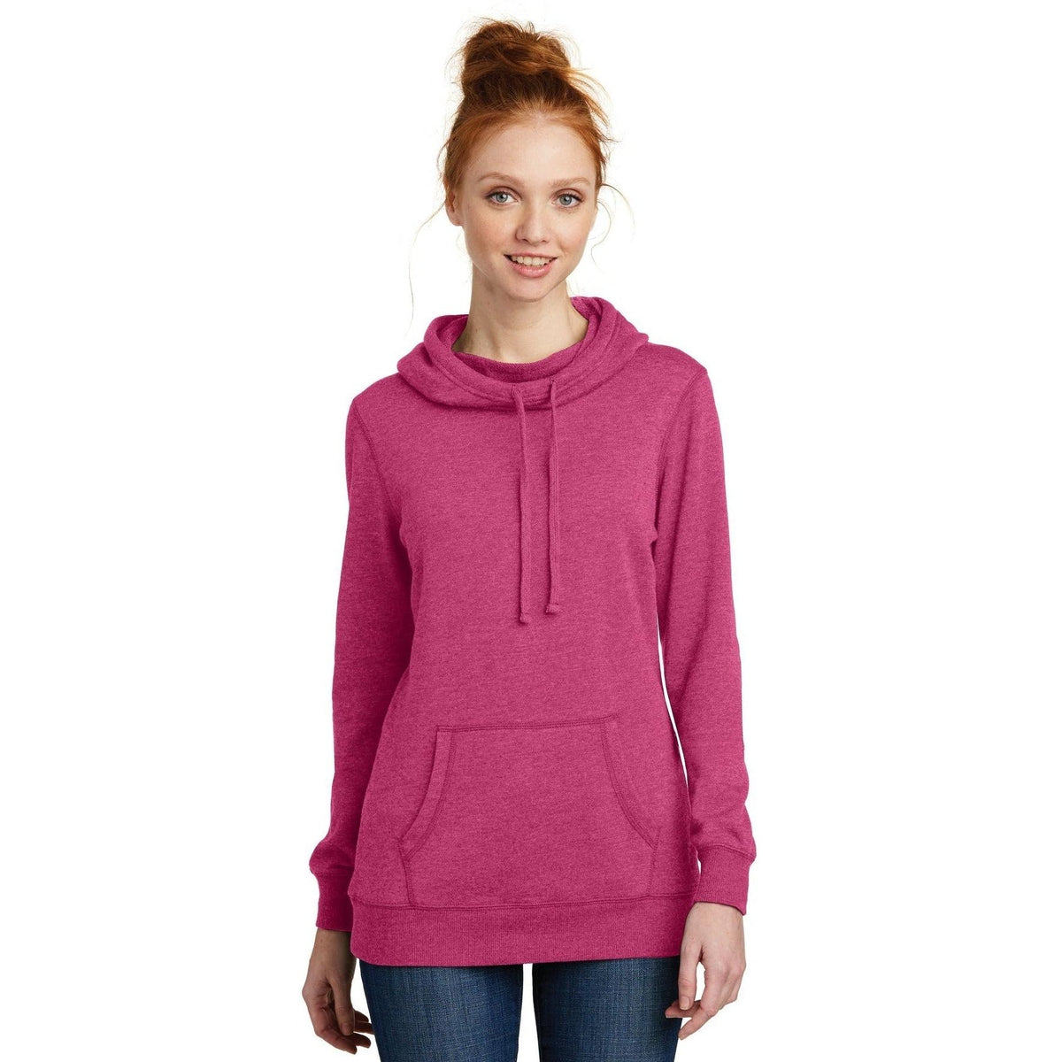 no-logo District Women's Lightweight Fleece Hoodie-Hoodies-District-Thread Logic