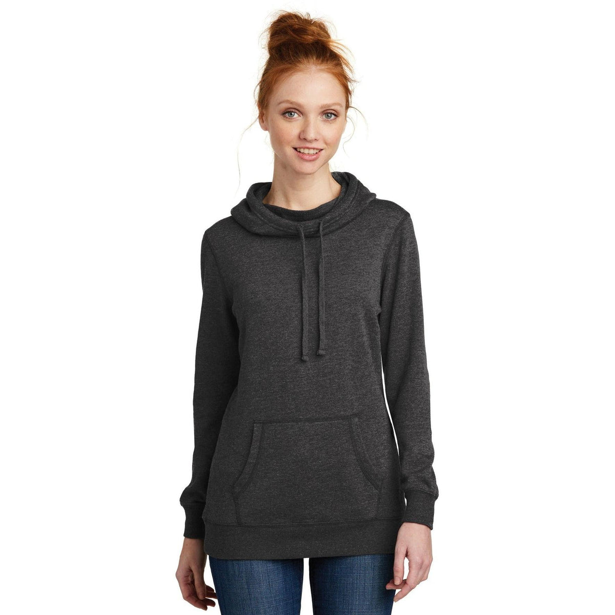 no-logo District Women's Lightweight Fleece Hoodie-Hoodies-District-Thread Logic