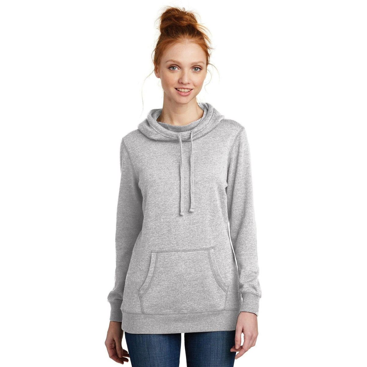 no-logo District Women's Lightweight Fleece Hoodie-Hoodies-District-Thread Logic