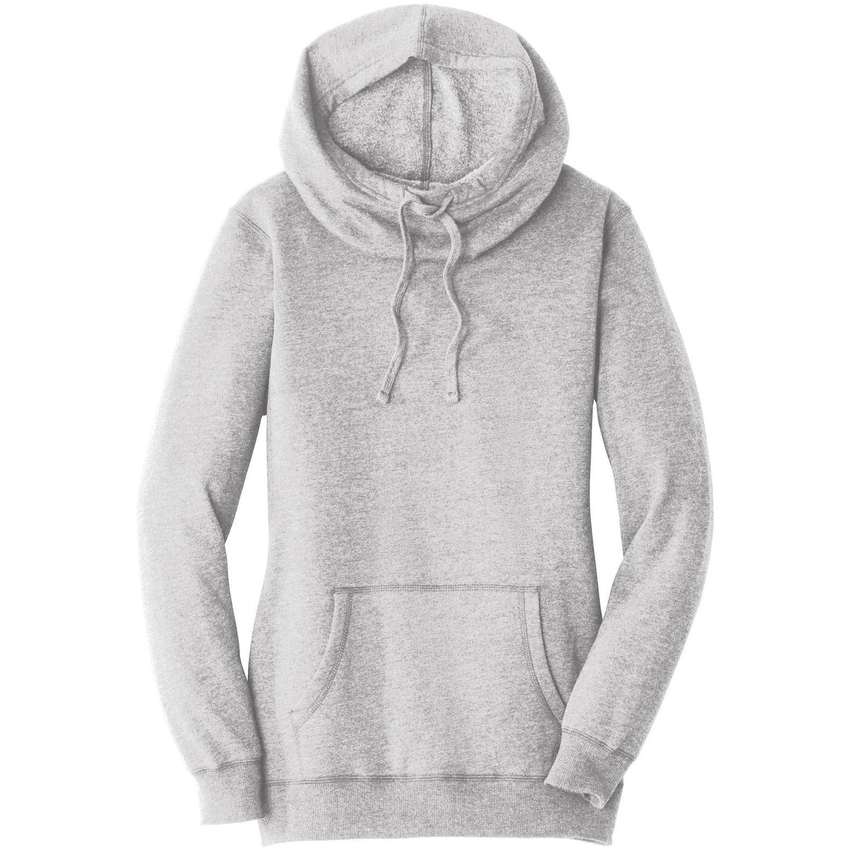 no-logo District Women's Lightweight Fleece Hoodie-Hoodies-District-Heathered Grey-XS-Thread Logic