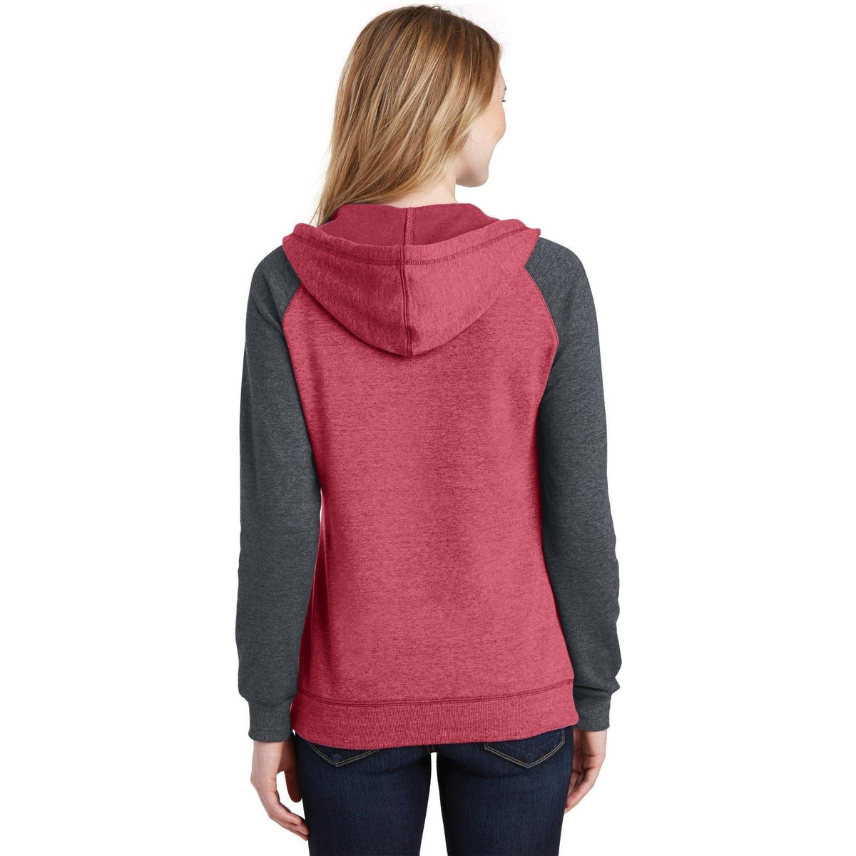 no-logo District Women's Lightweight Fleece Raglan Hoodie-Hoodies-District-Thread Logic
