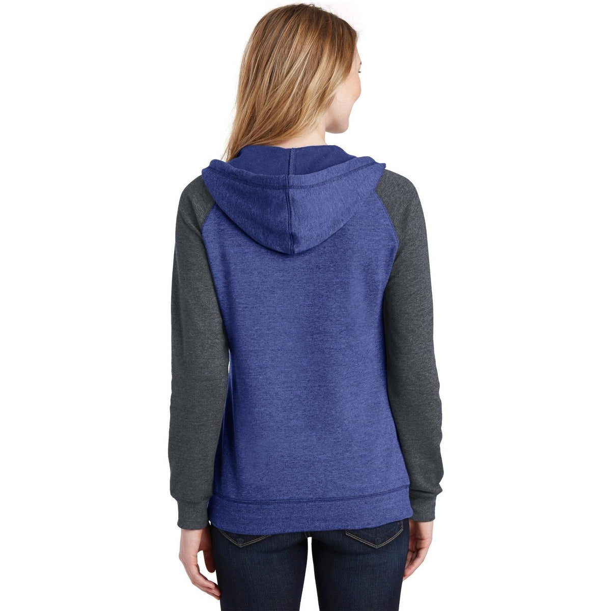 no-logo District Women's Lightweight Fleece Raglan Hoodie-Hoodies-District-Thread Logic