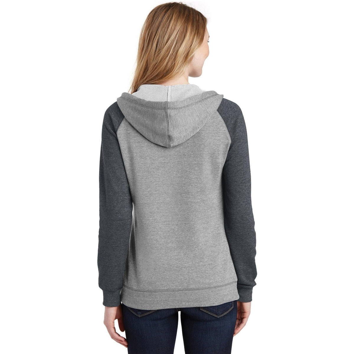 no-logo District Women's Lightweight Fleece Raglan Hoodie-Hoodies-District-Thread Logic