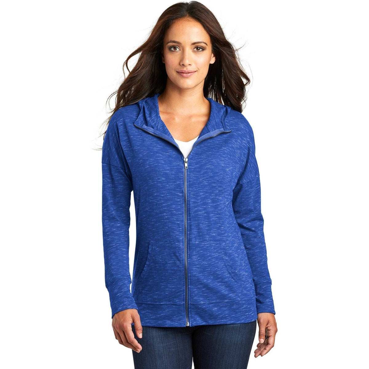 no-logo District Ladies Medal Full-Zip Hoodie-Regular-District-Thread Logic