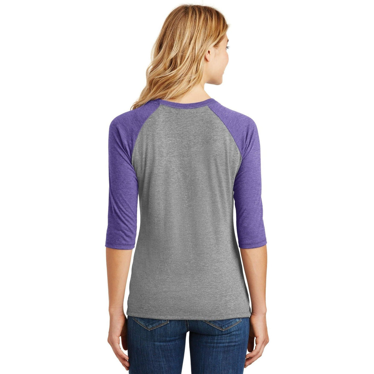 no-logo District Women's Perfect Tri 3/4-Sleeve Raglan-Regular-District-Thread Logic