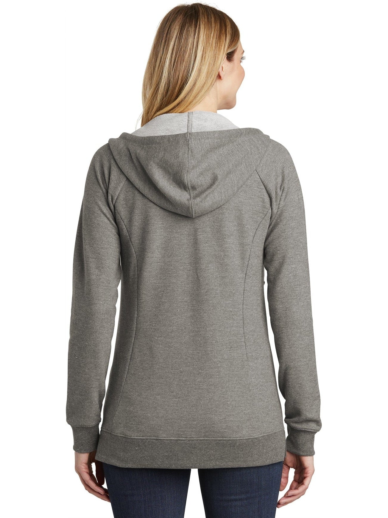no-logo District Ladies Perfect Tri French Terry Full-Zip Hoodie-Regular-District-Thread Logic