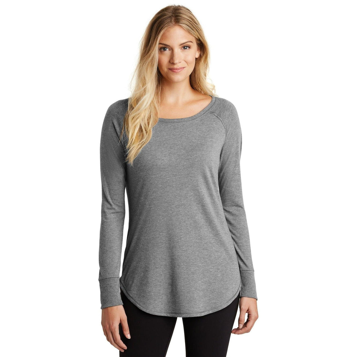 no-logo District Women's Perfect Tri Long Sleeve Tunic Tee-Regular-District-Thread Logic